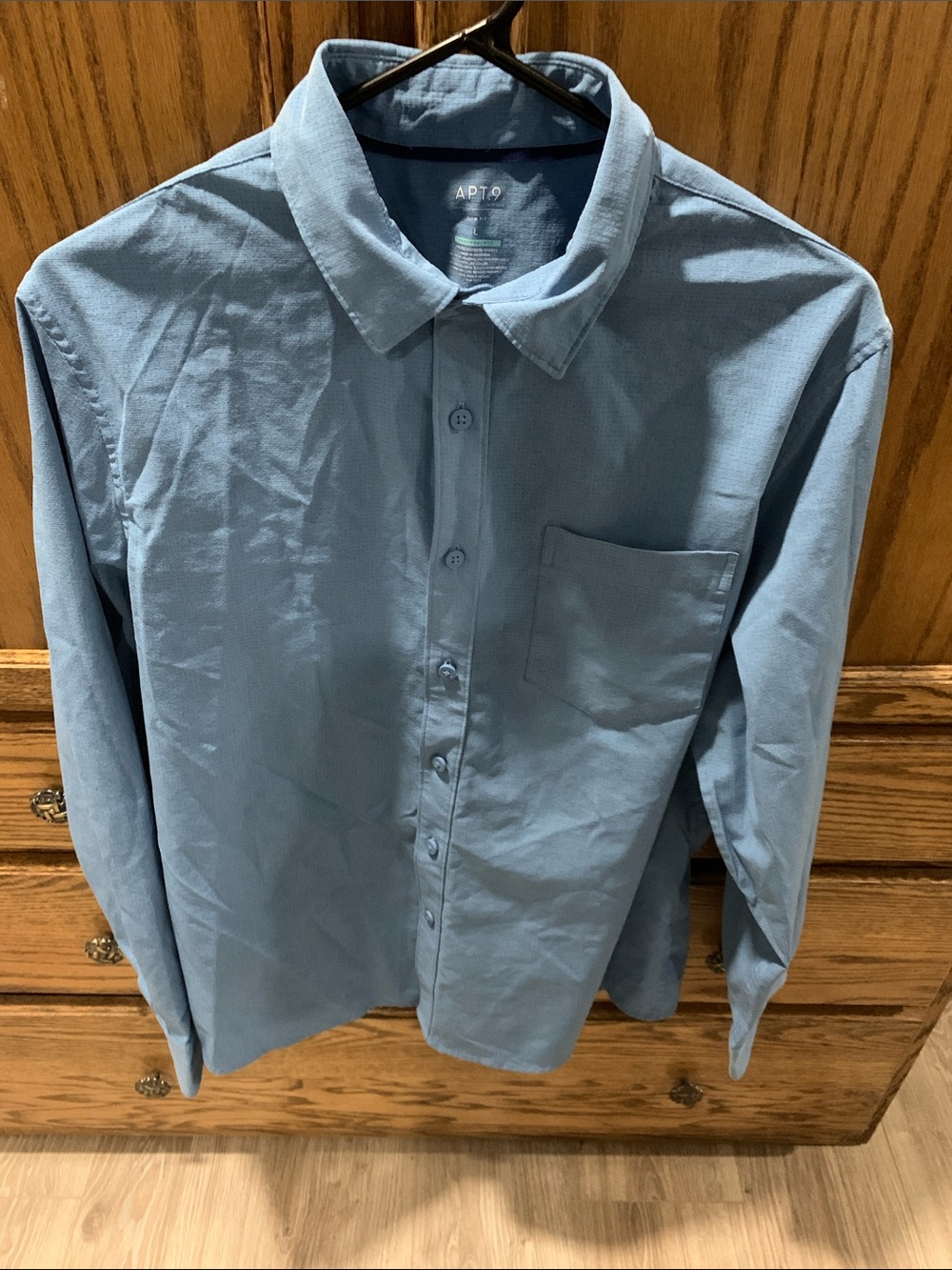 Apt. 9 Dusty Blue Long-Sleeve Button Shirt